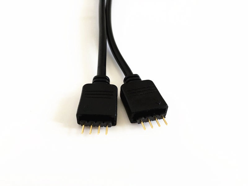 HUALAND 2PCS Black 4 Pins LED Splitter Cable LED Strip Connector 2 Way Splitter Y Splitter for One to Two RGB 5050 3528 Light Strips with 6X Male 4 Pin Plugs -29.5cm/11.6inch Long - Image 4